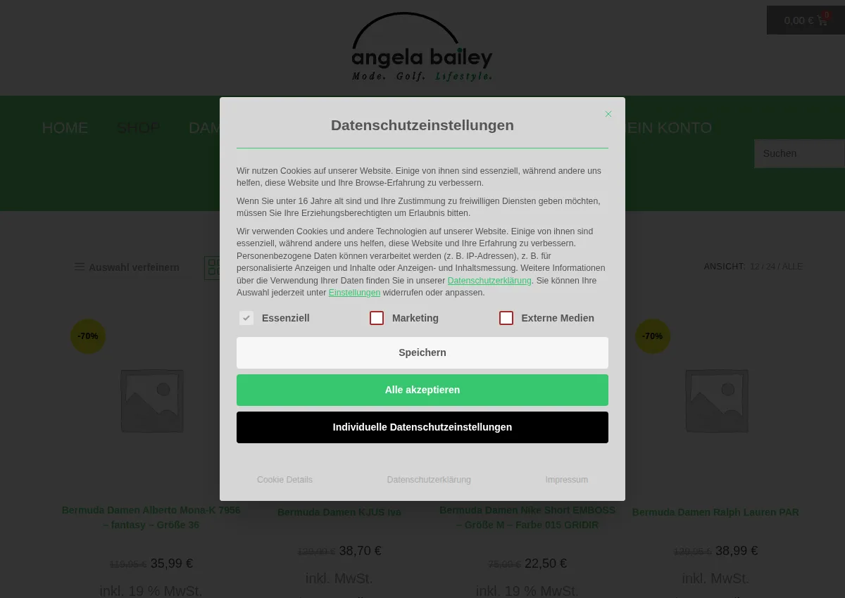 Store homepage