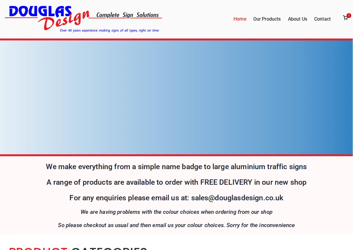 Store homepage