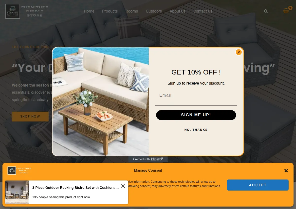 Store homepage