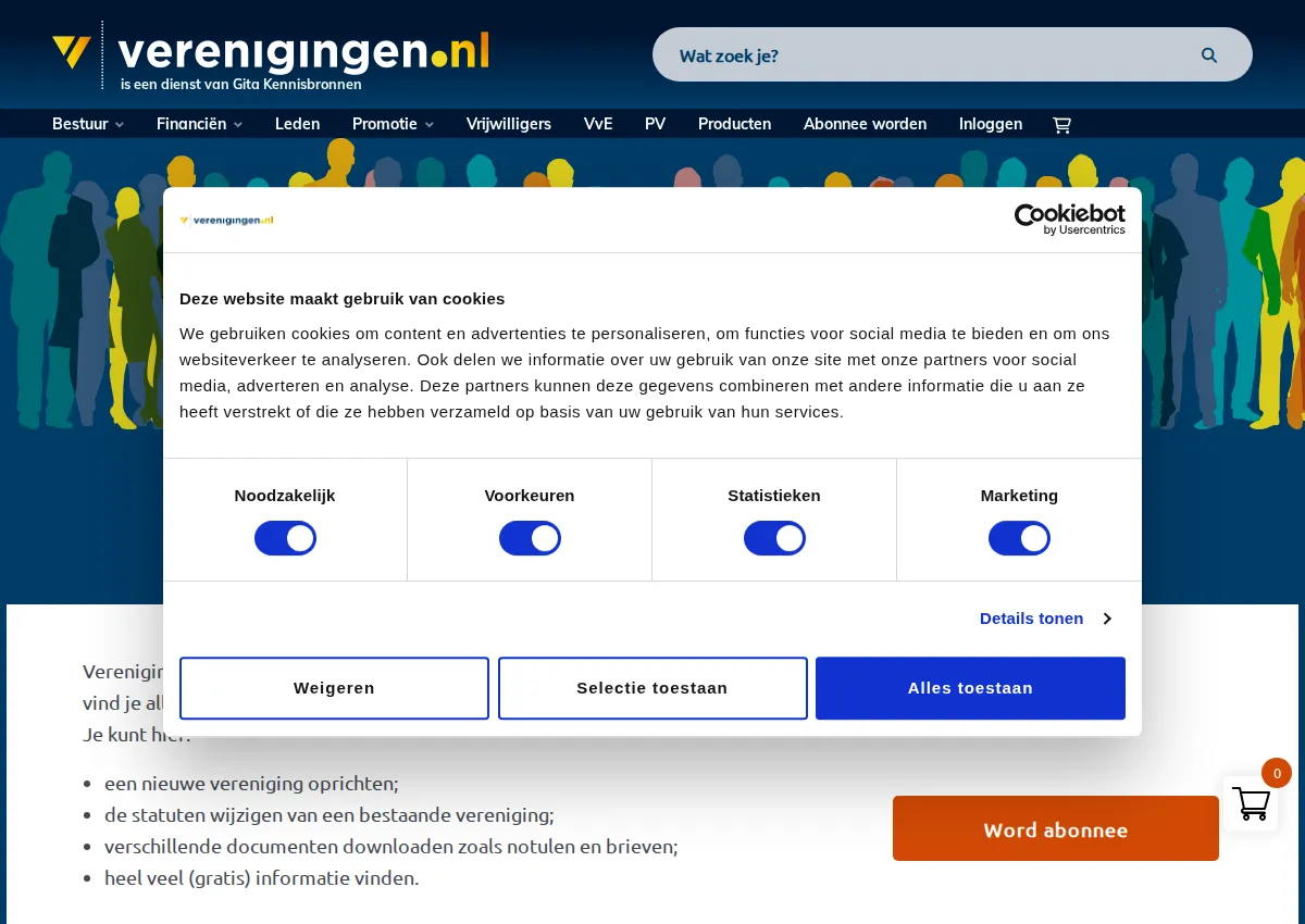 Store homepage