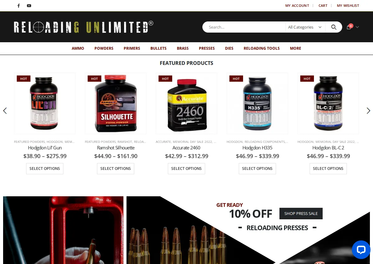 Store homepage