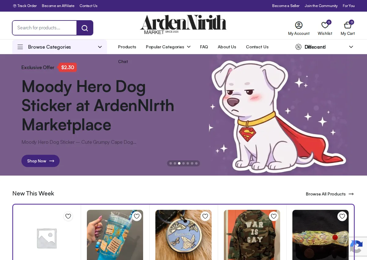 Store homepage
