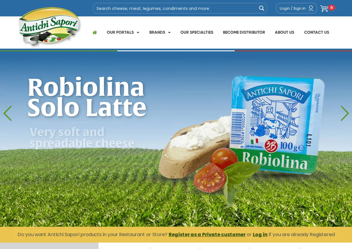 Store homepage