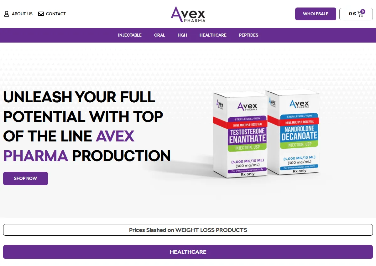 Store homepage