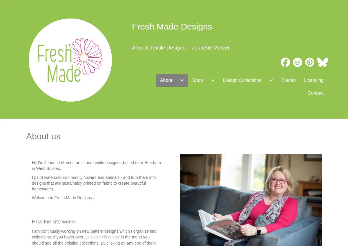 Store homepage