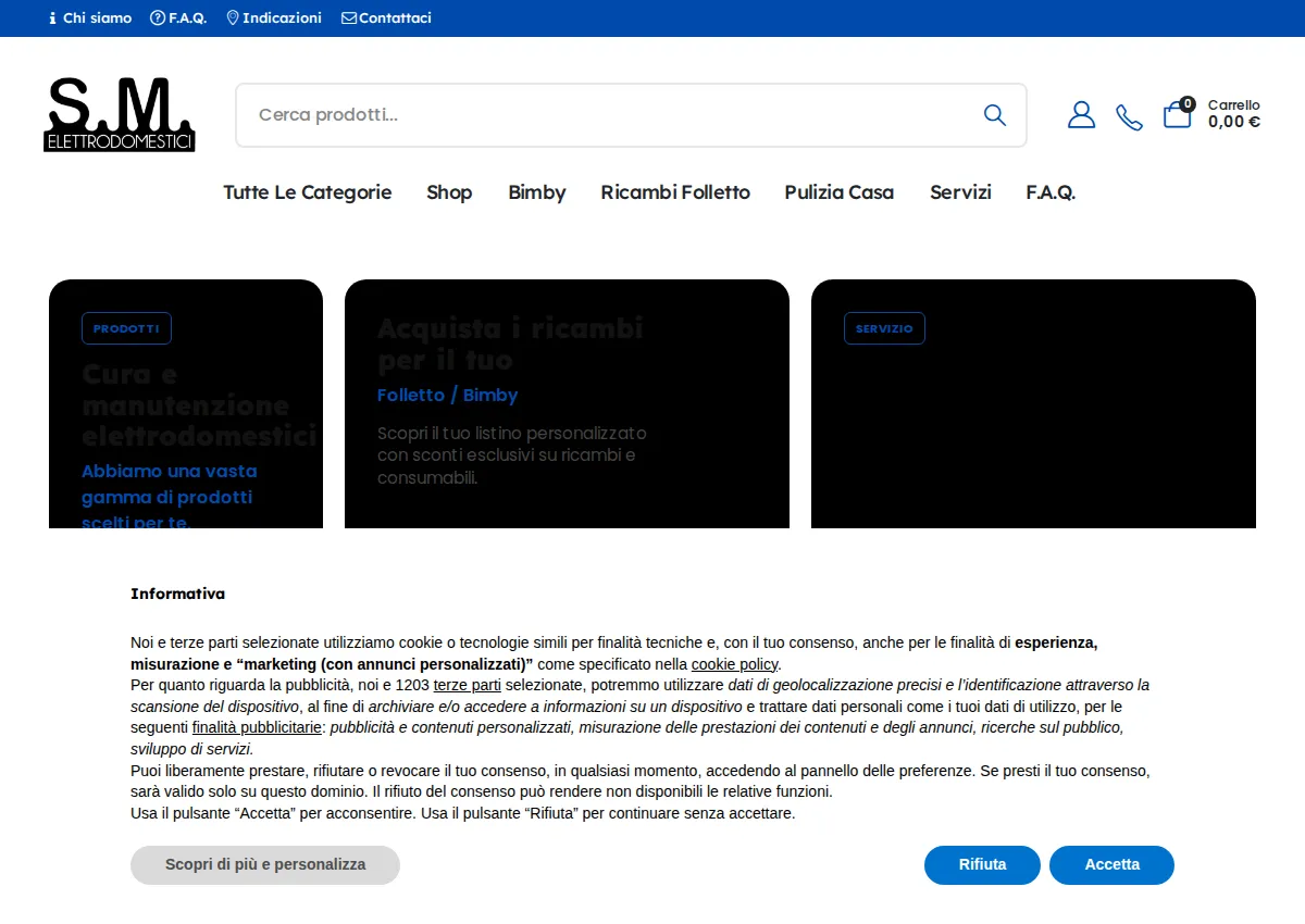 Store homepage