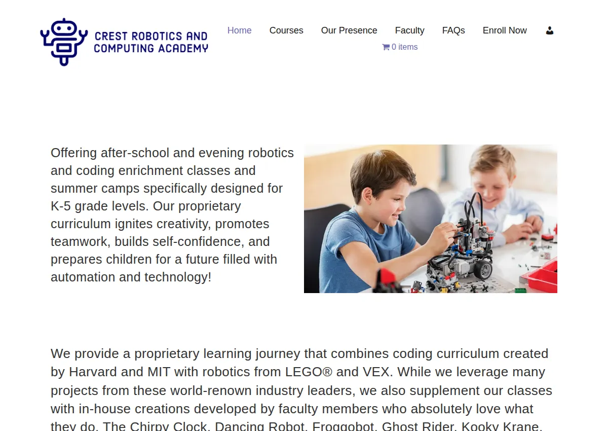 Store homepage