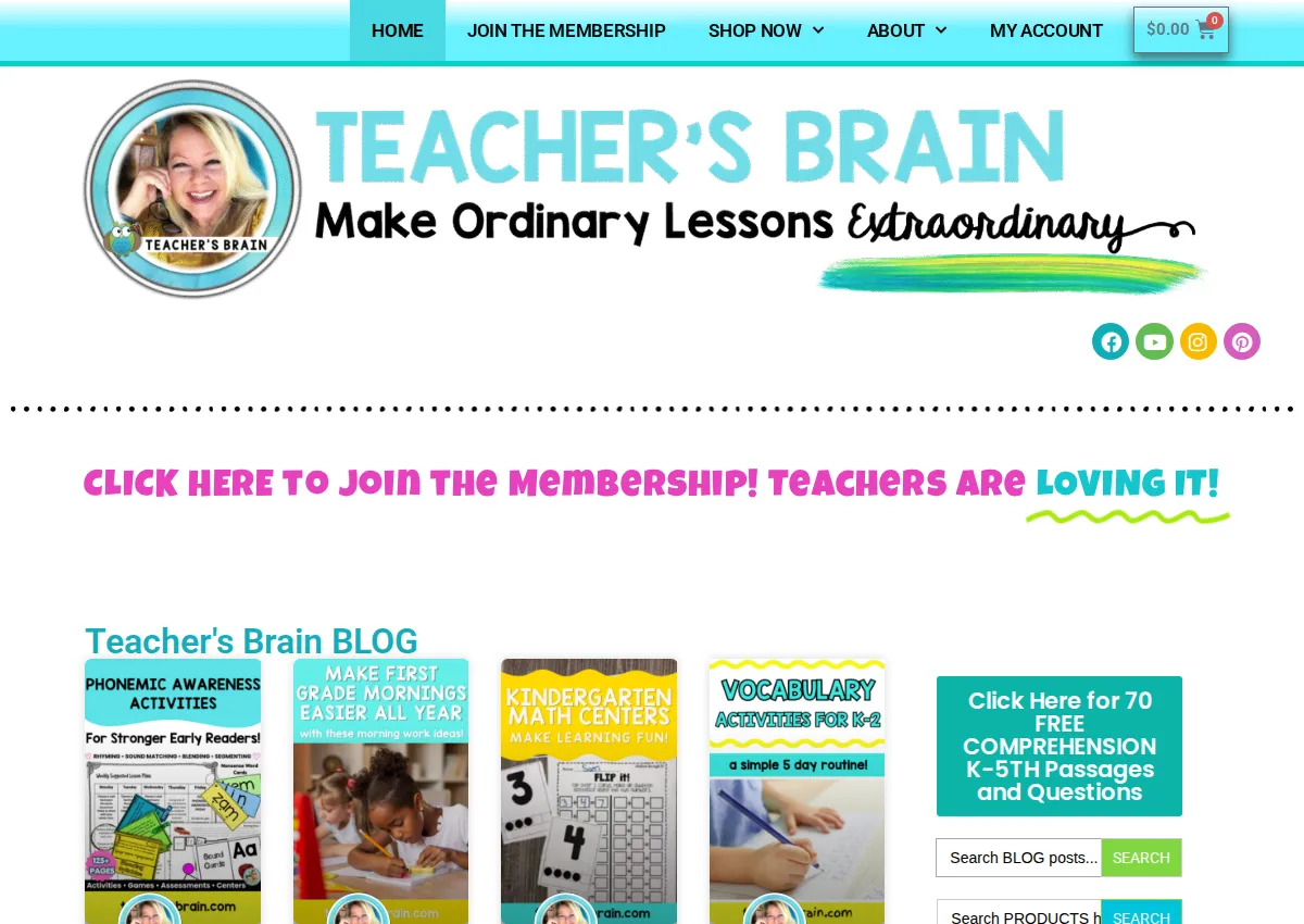 Store homepage