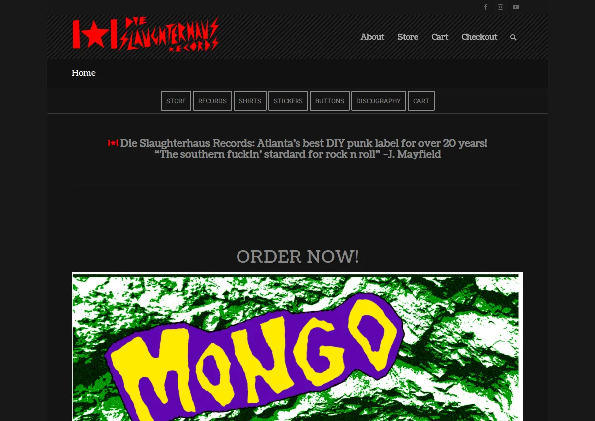 Store homepage
