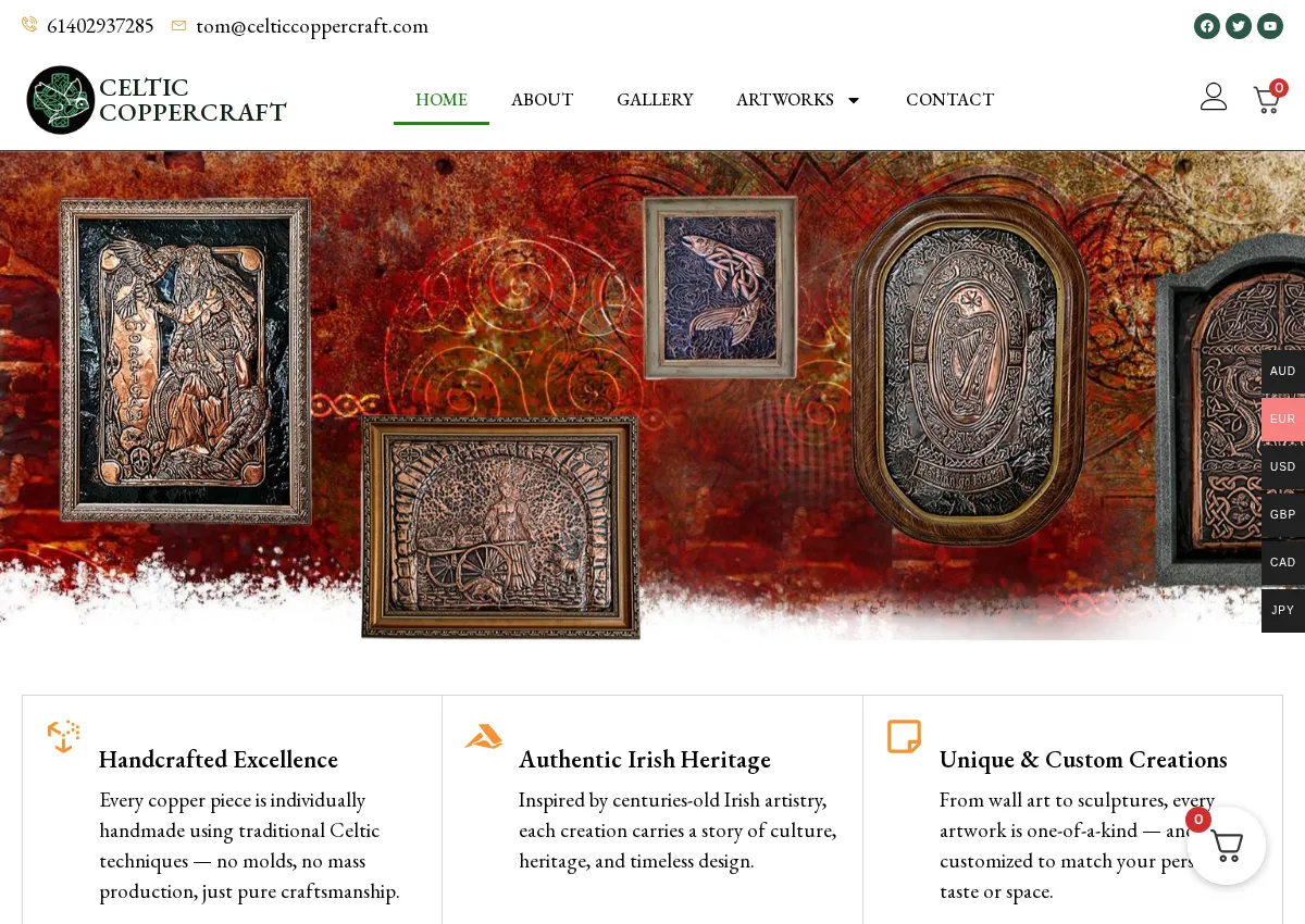 Store homepage