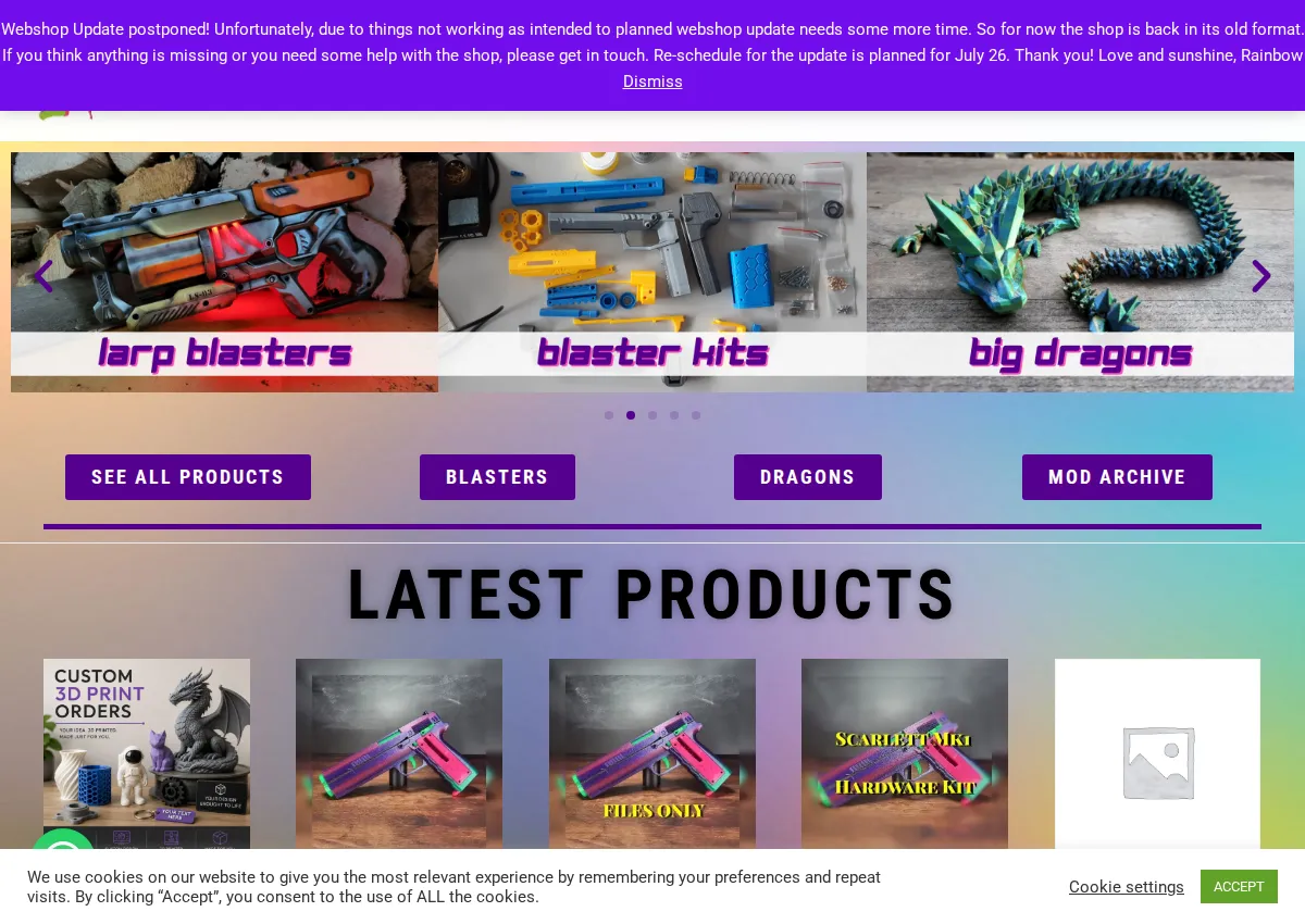 Store homepage