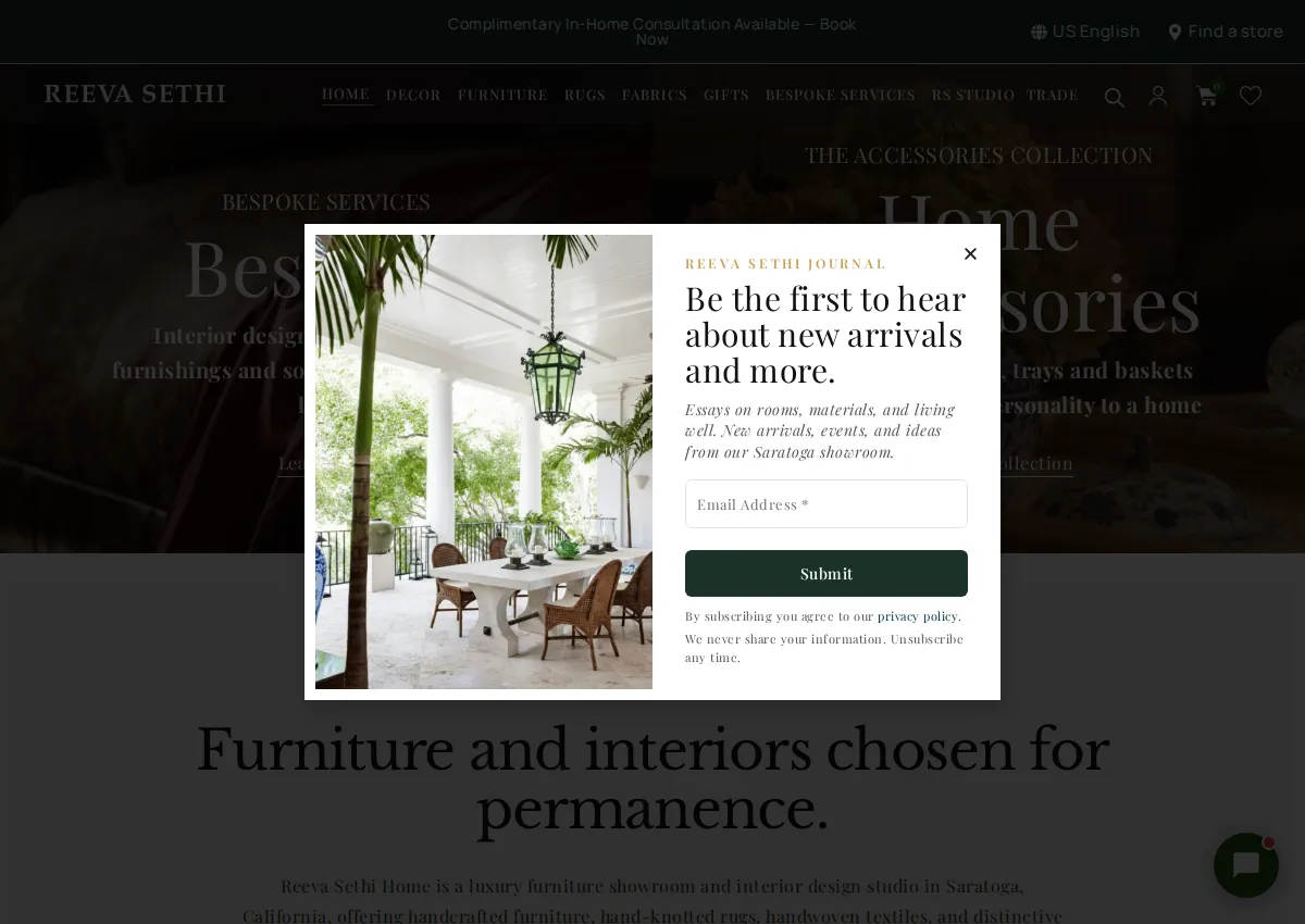 Store homepage