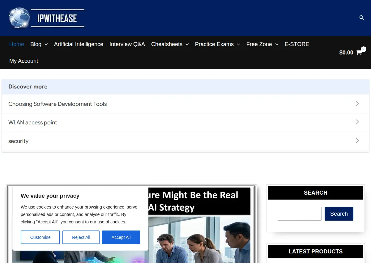 Store homepage