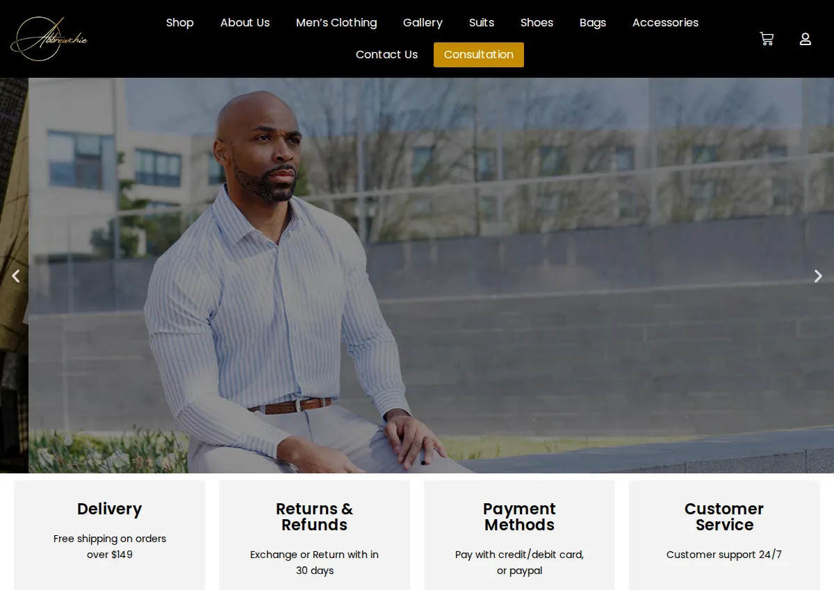 Store homepage