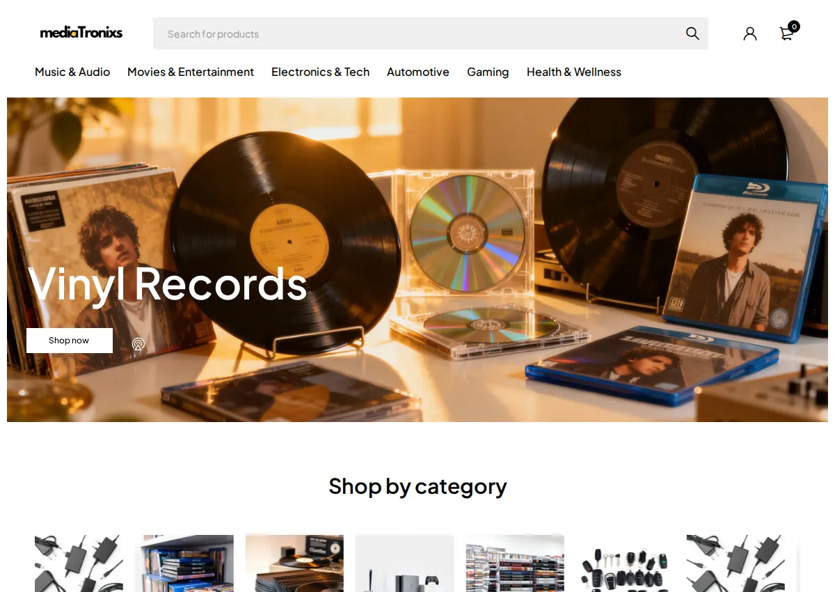 Store homepage