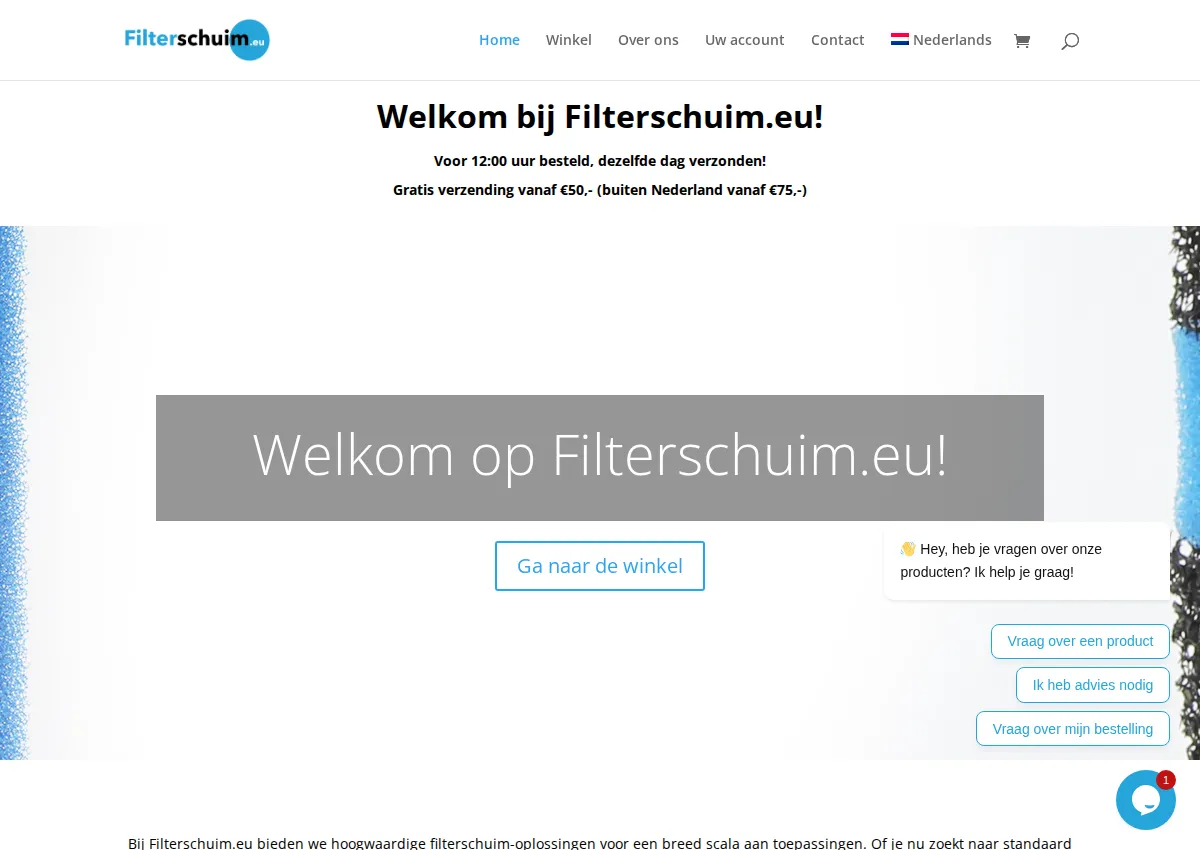 Store homepage