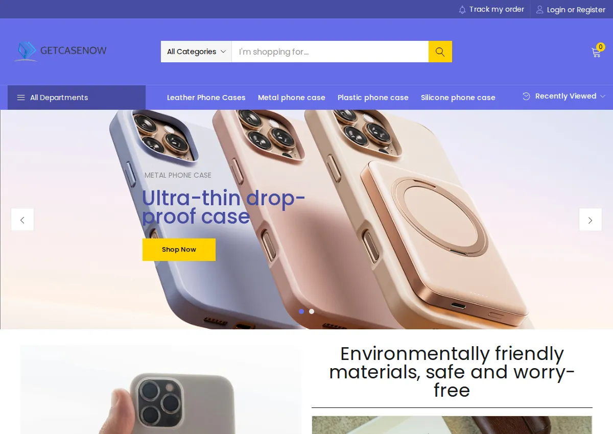 Store homepage