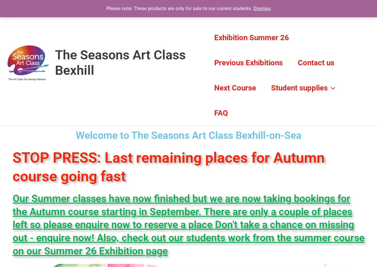 Store homepage