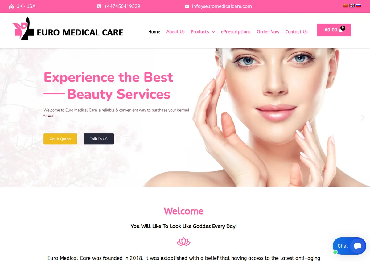 Store homepage