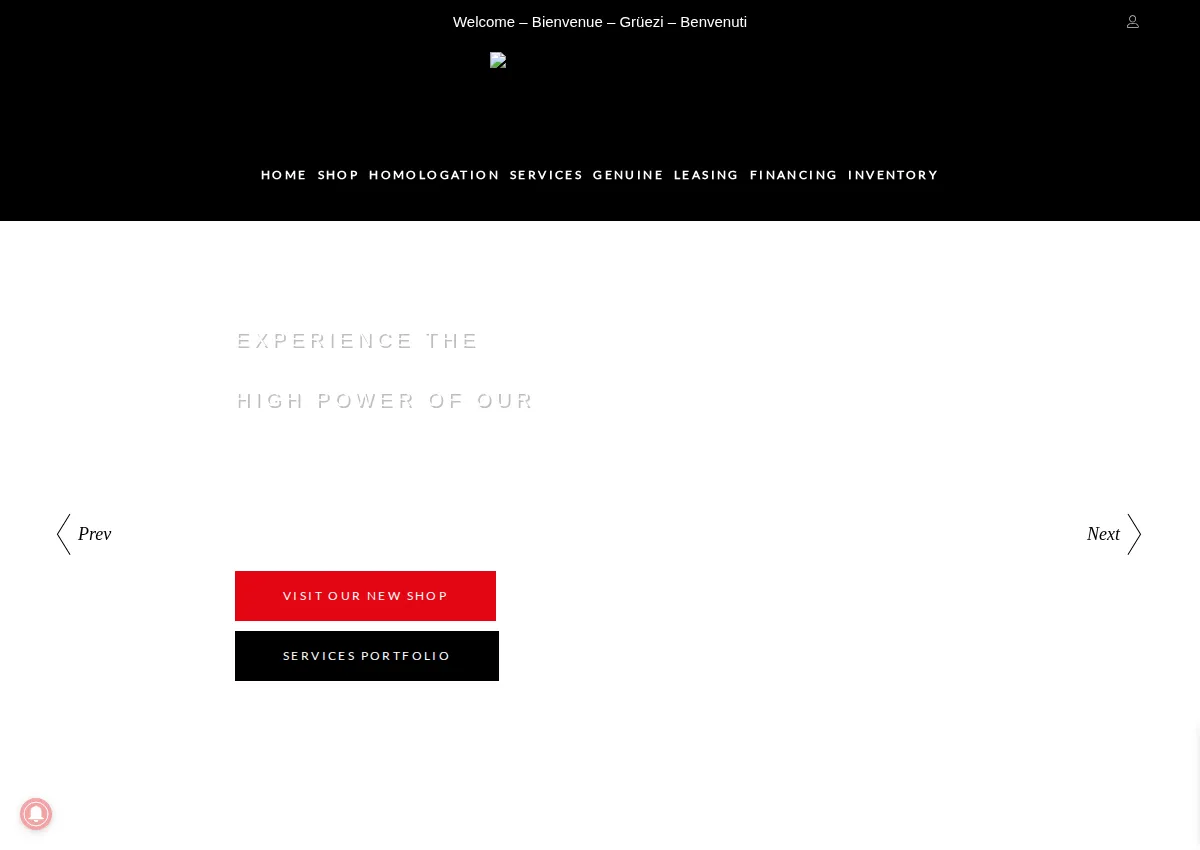 Store homepage