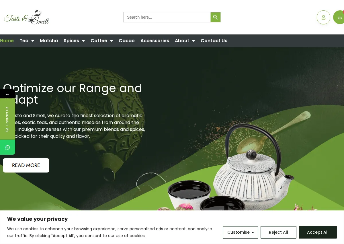 Store homepage