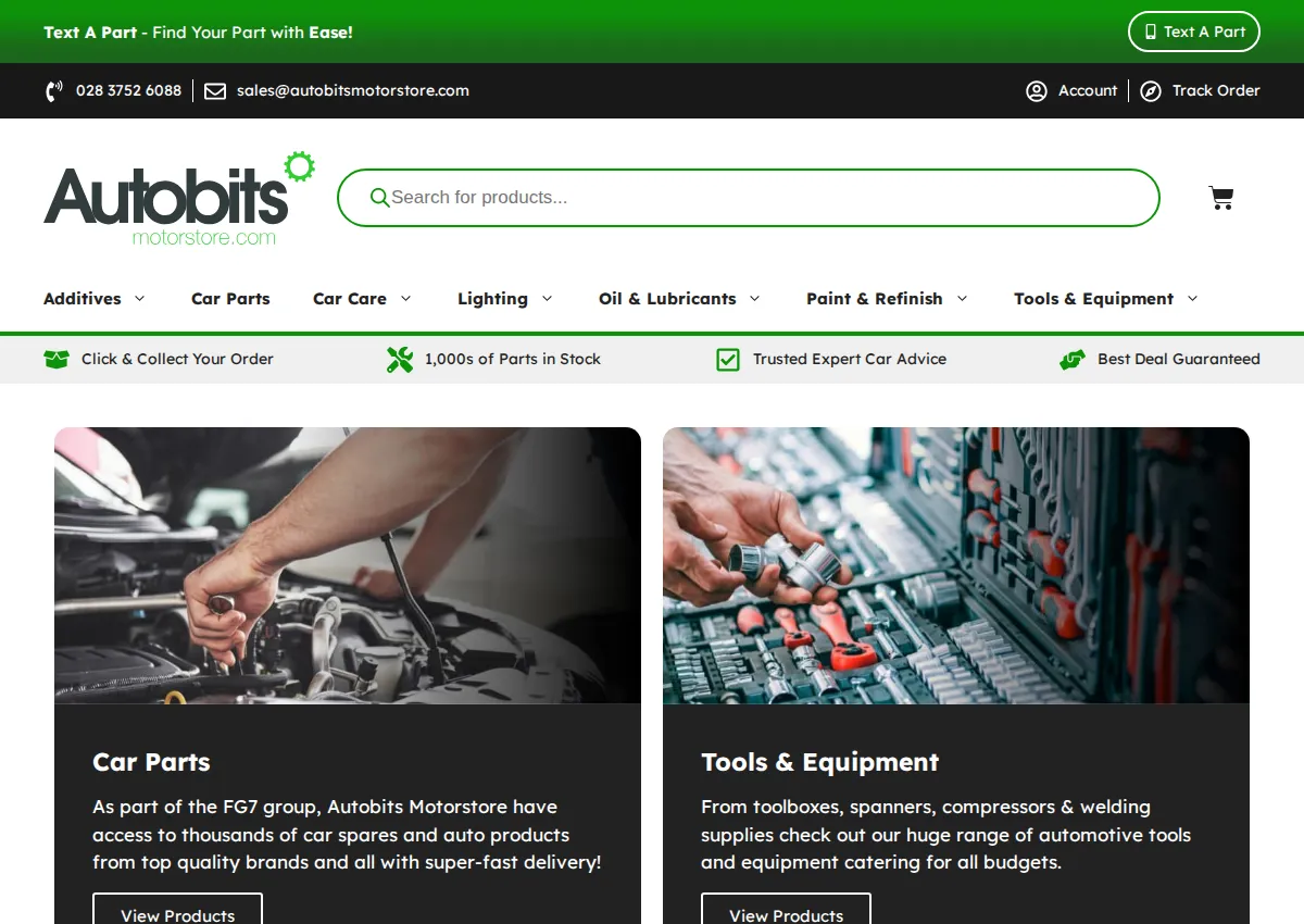 Store homepage