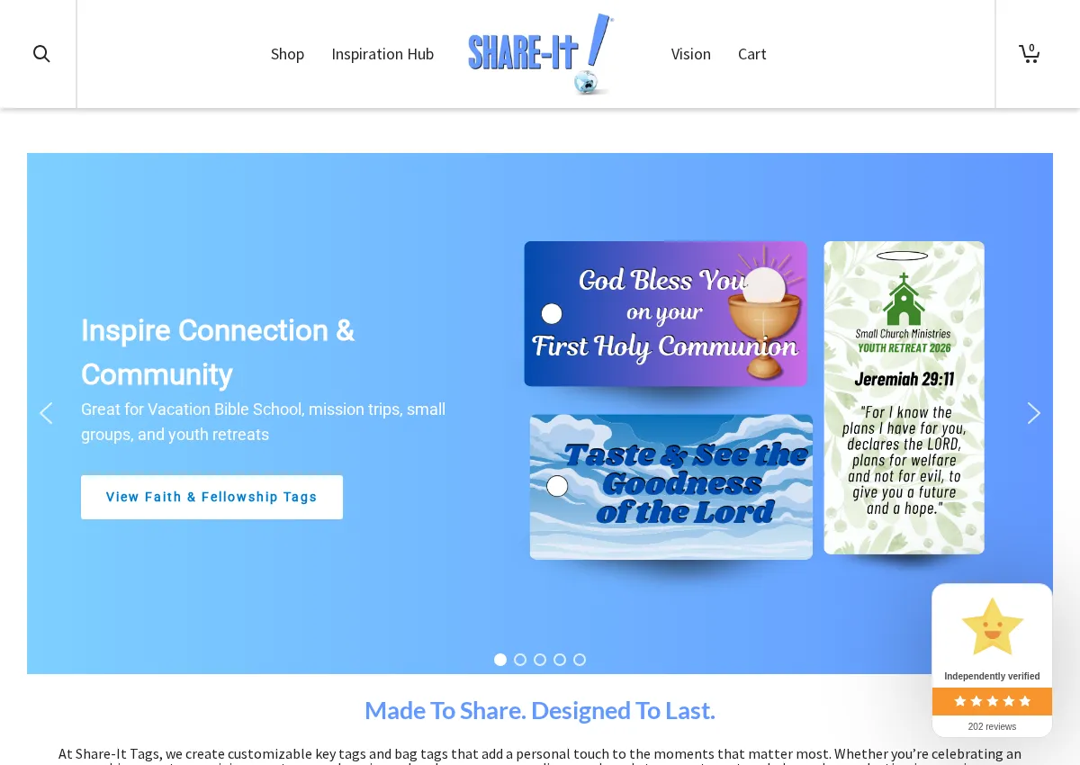 Store homepage