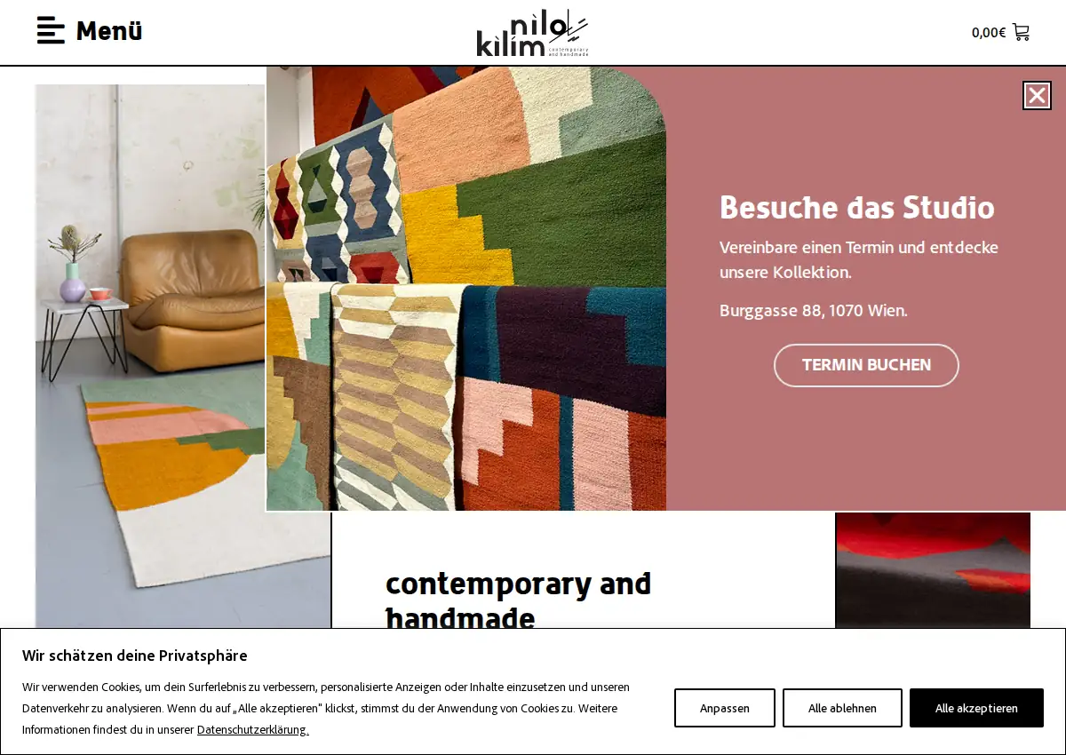 Store homepage