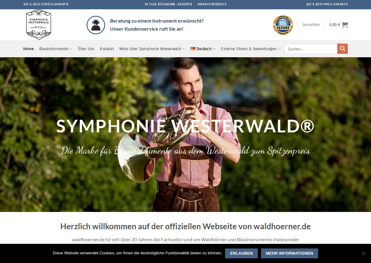Store homepage