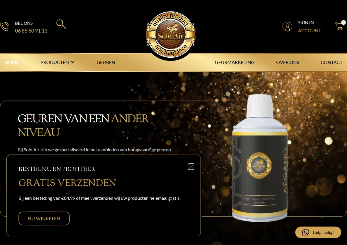 Store homepage