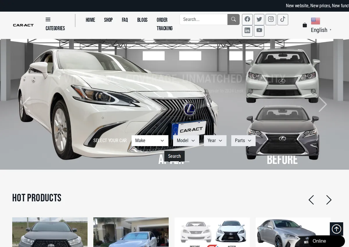 Store homepage