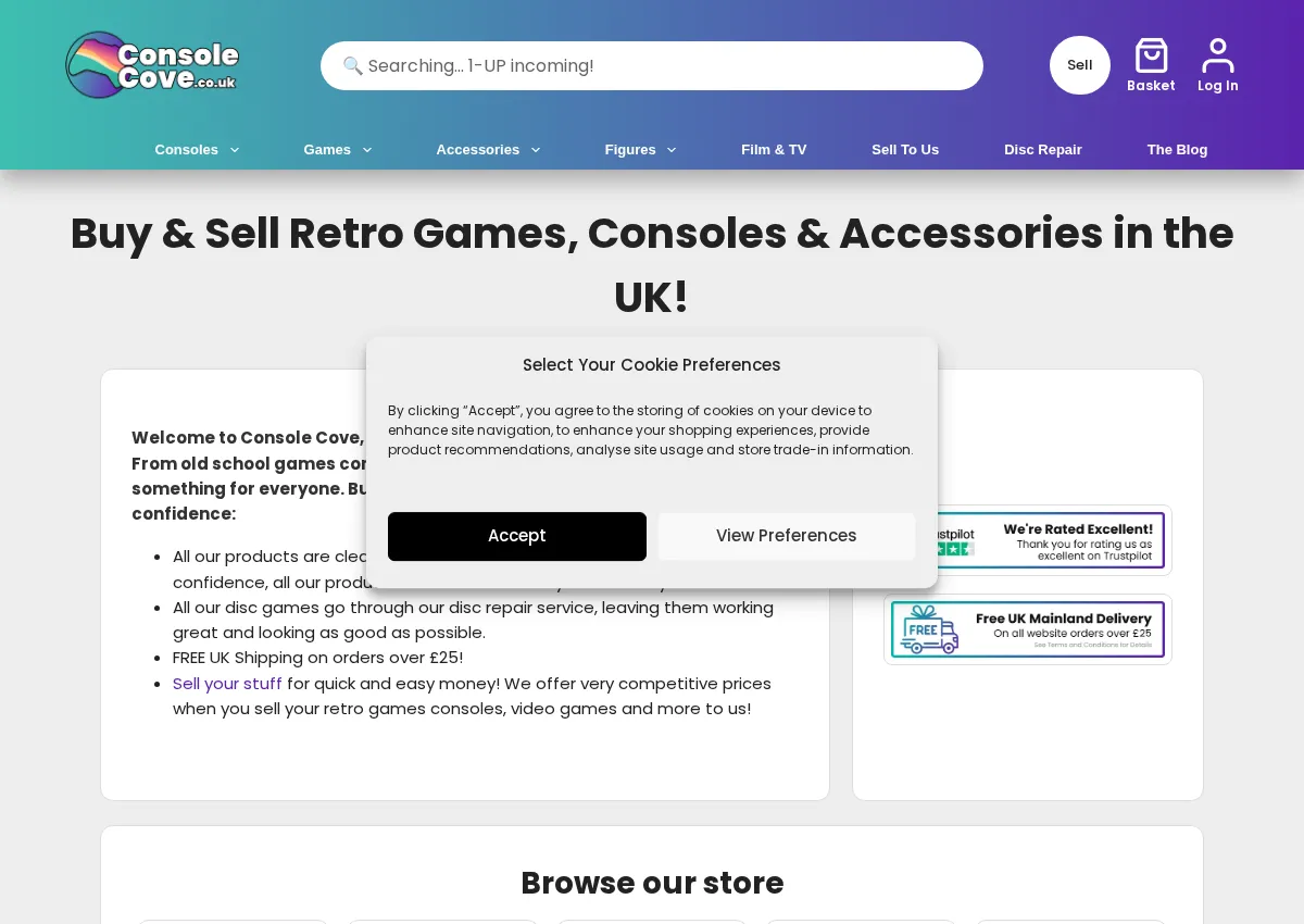 Store homepage