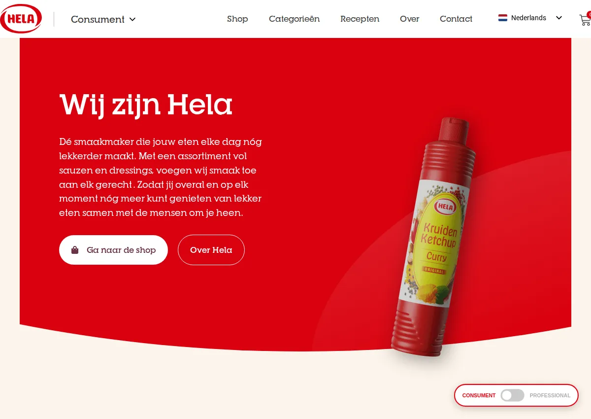 Store homepage