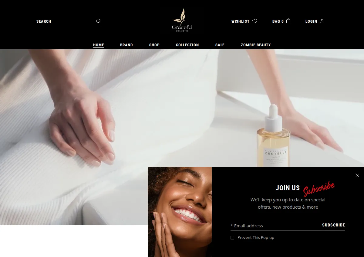 Store homepage