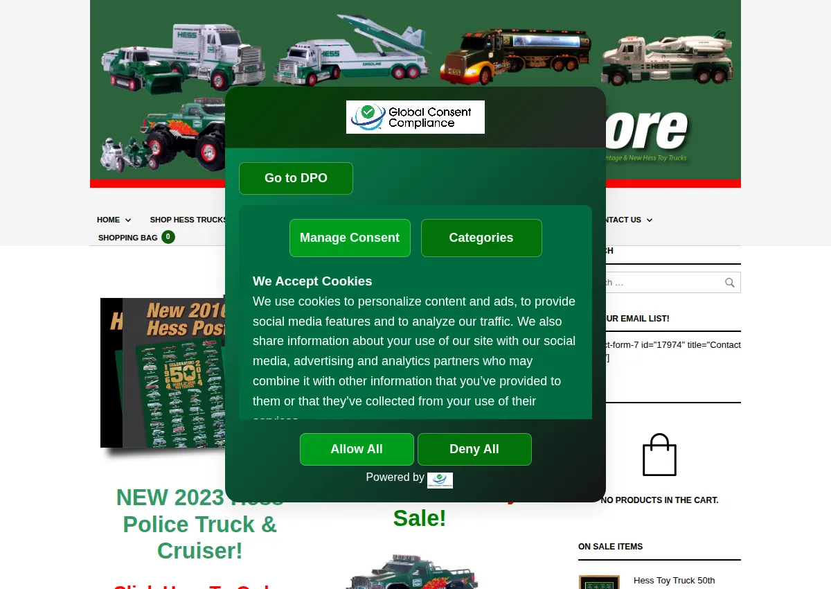 Store homepage