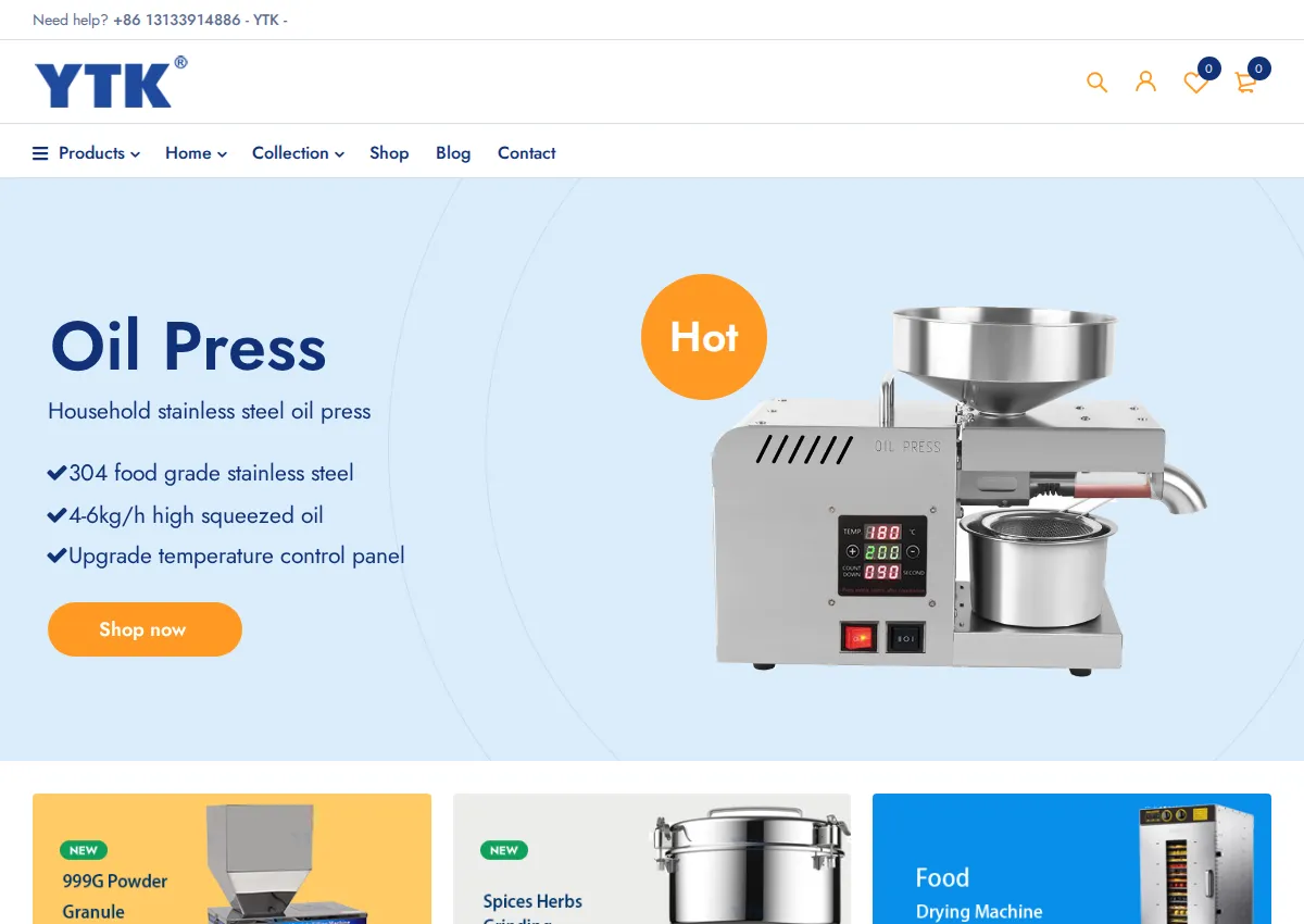 Store homepage