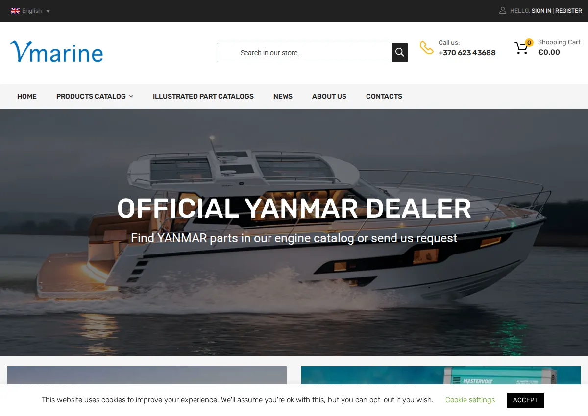 Store homepage