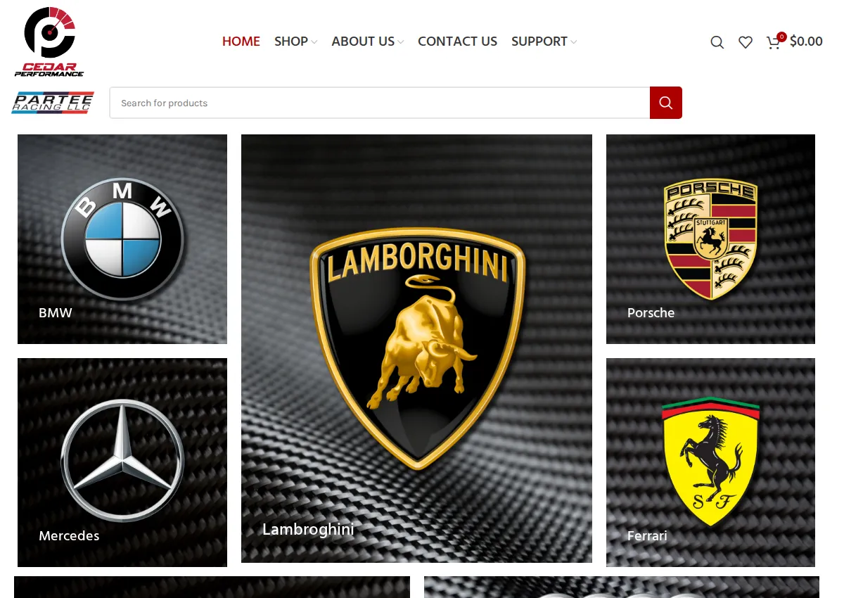 Store homepage