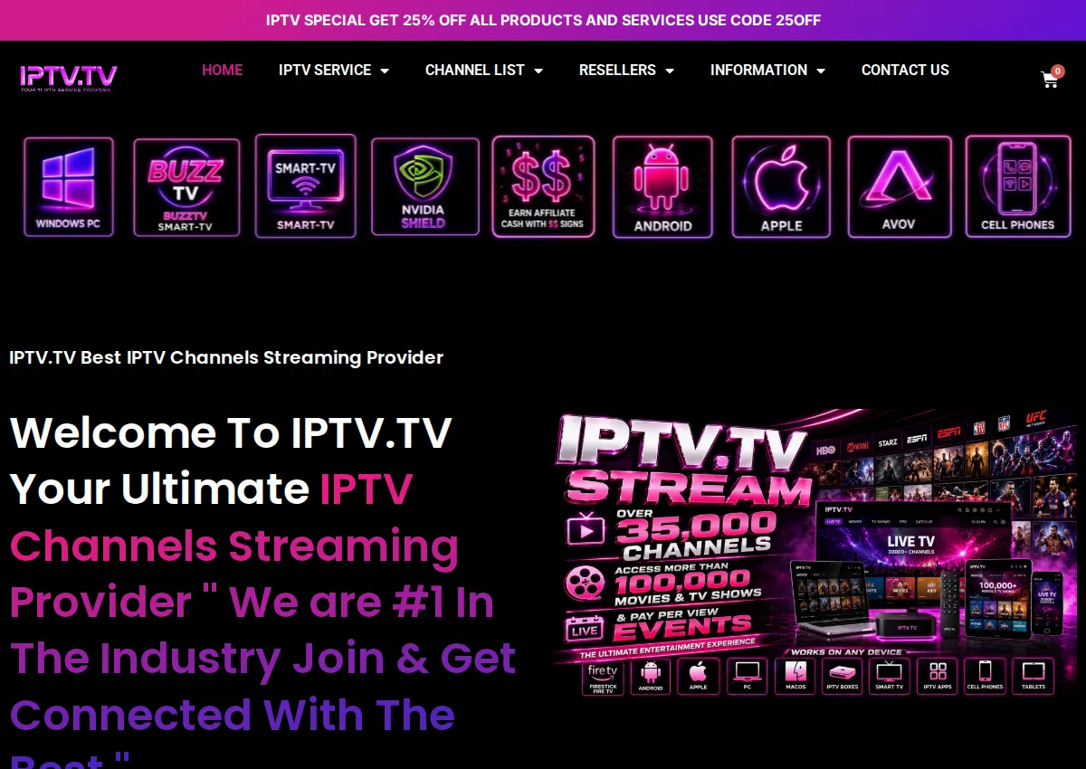 Store homepage