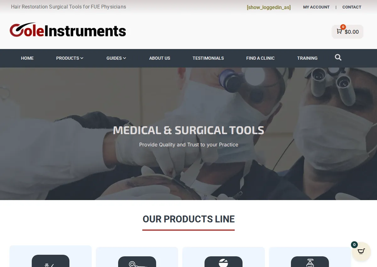Store homepage