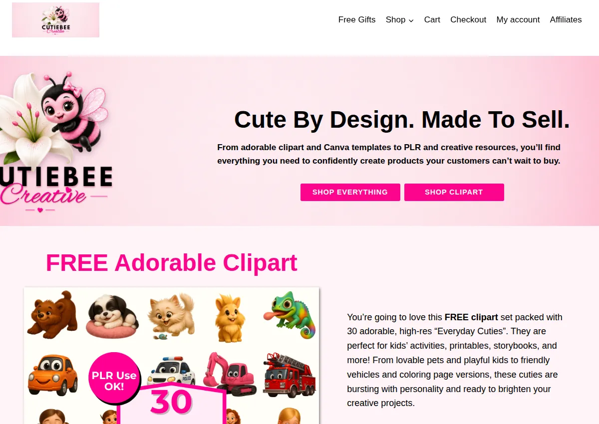 Store homepage