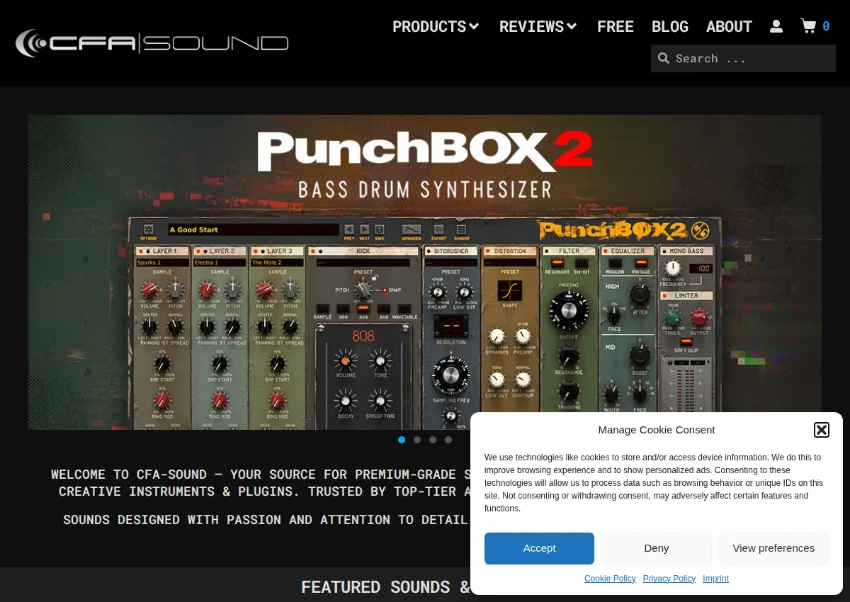 Store homepage