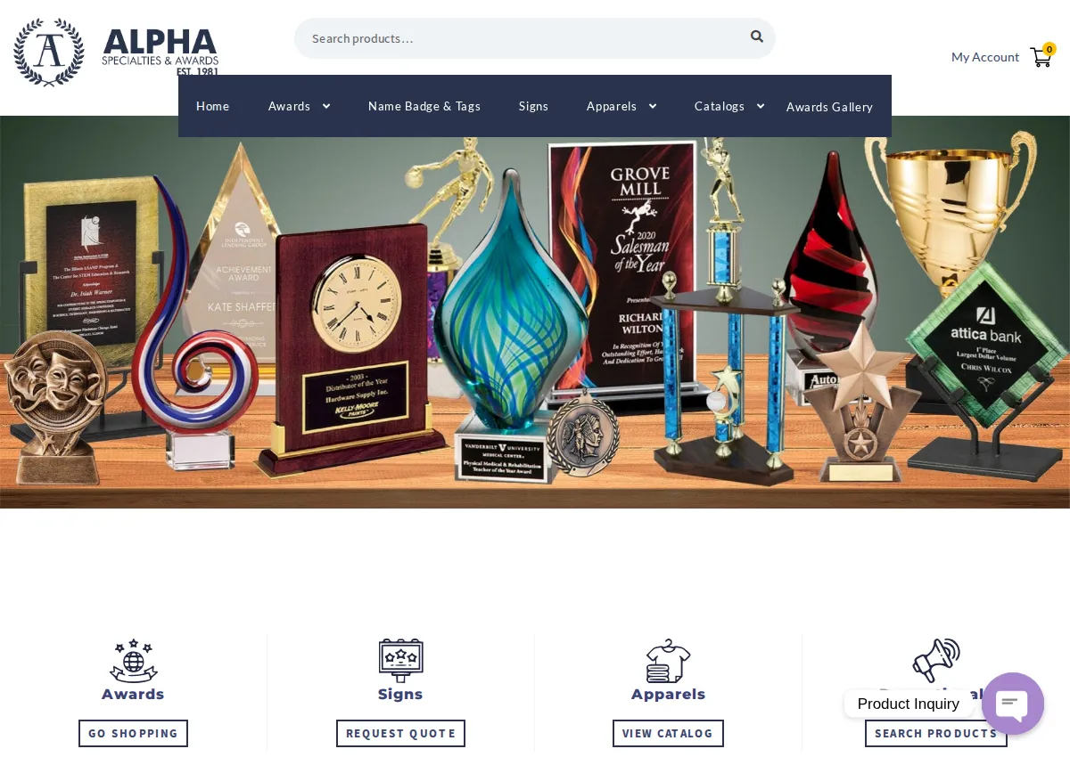 Store homepage