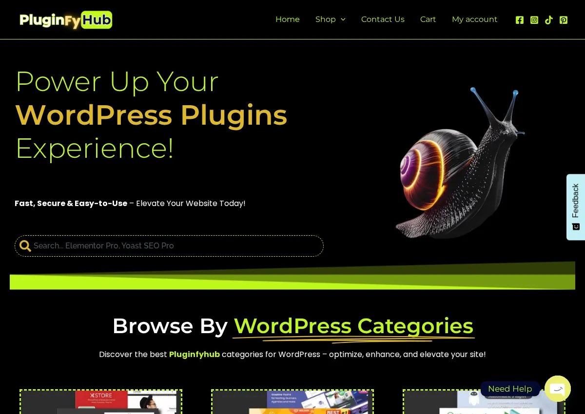 Store homepage