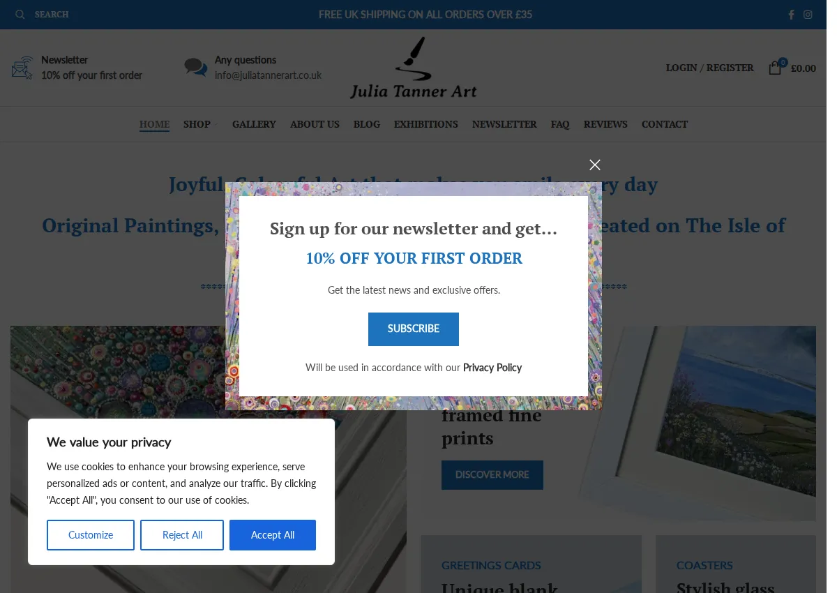 Store homepage