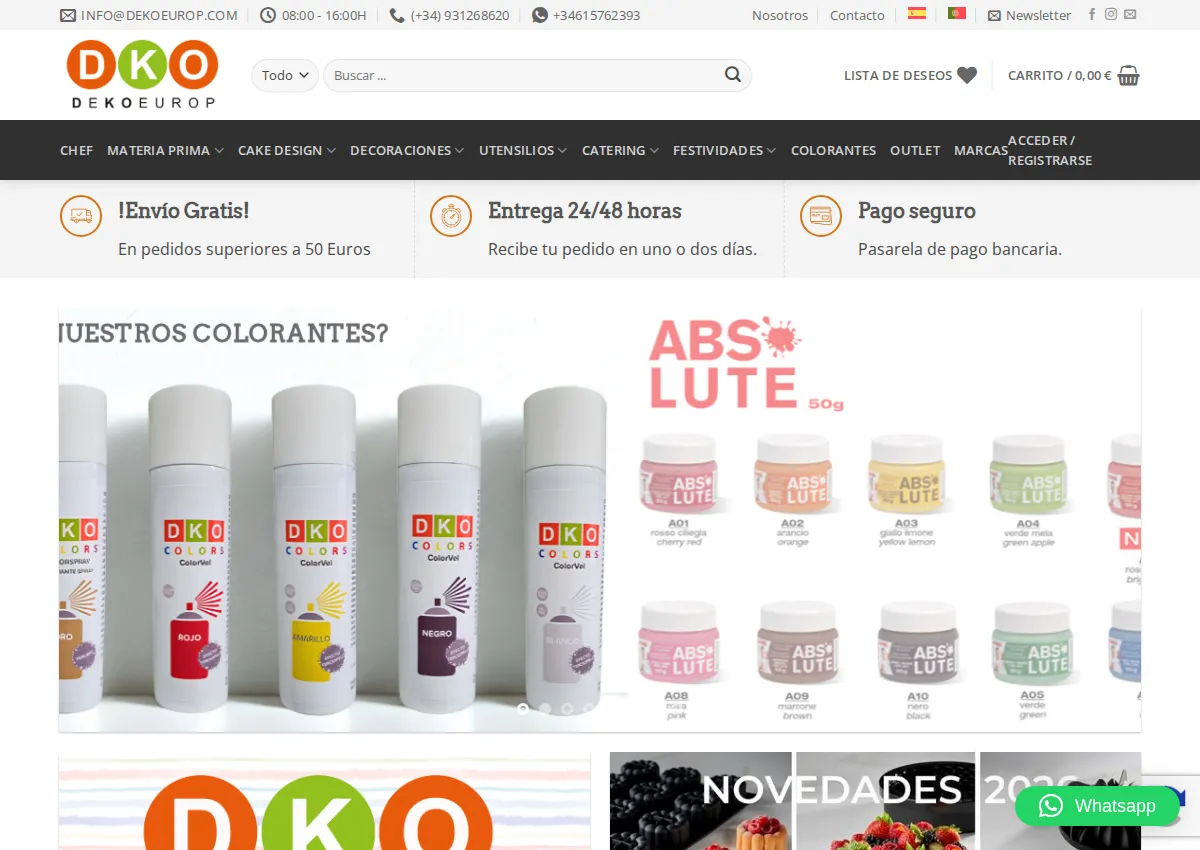 Store homepage