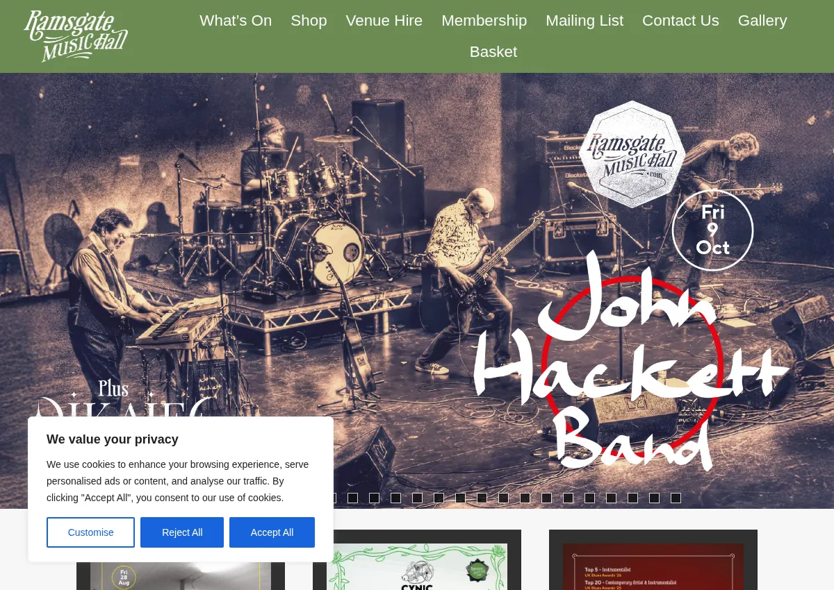 Store homepage