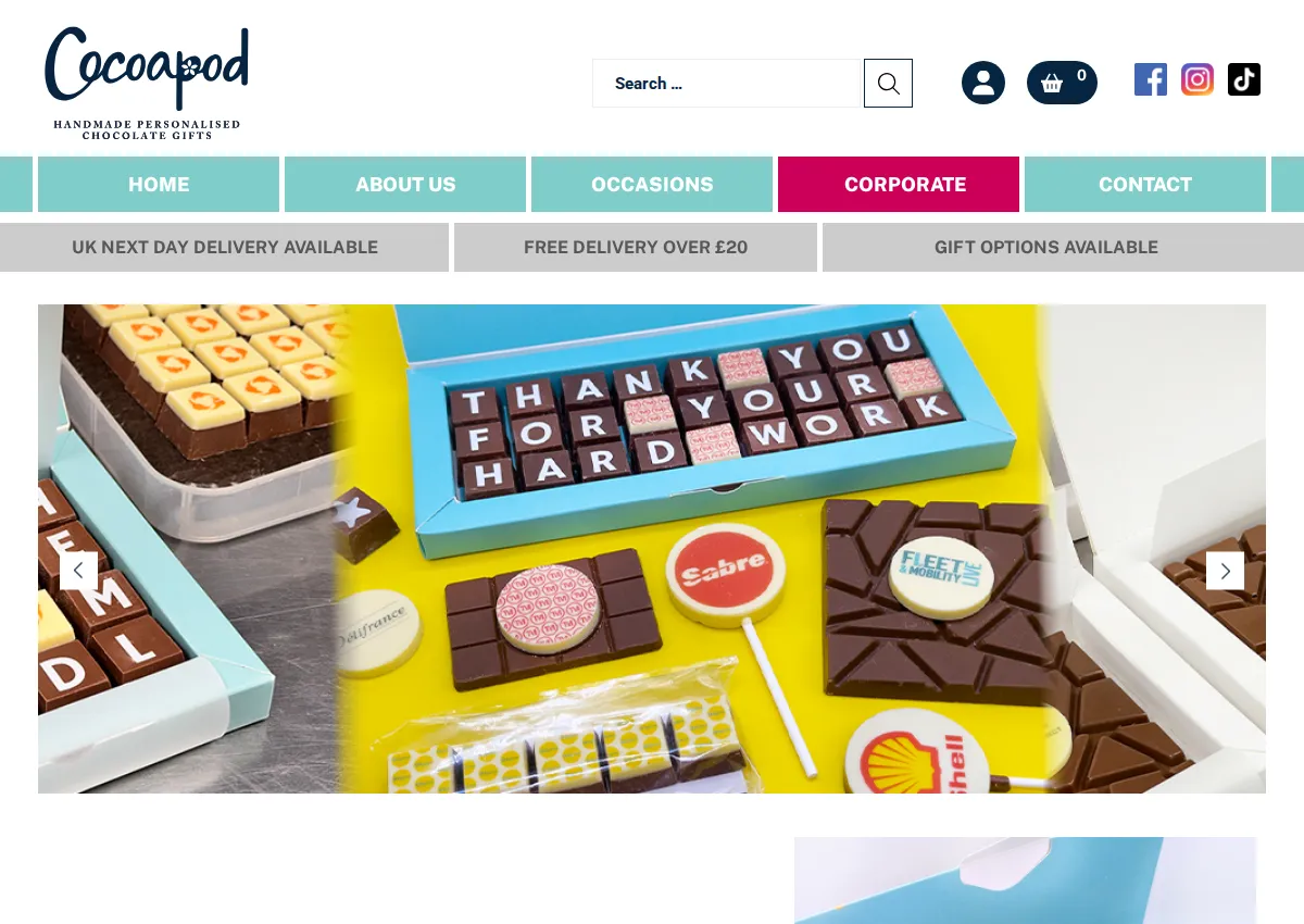 Store homepage