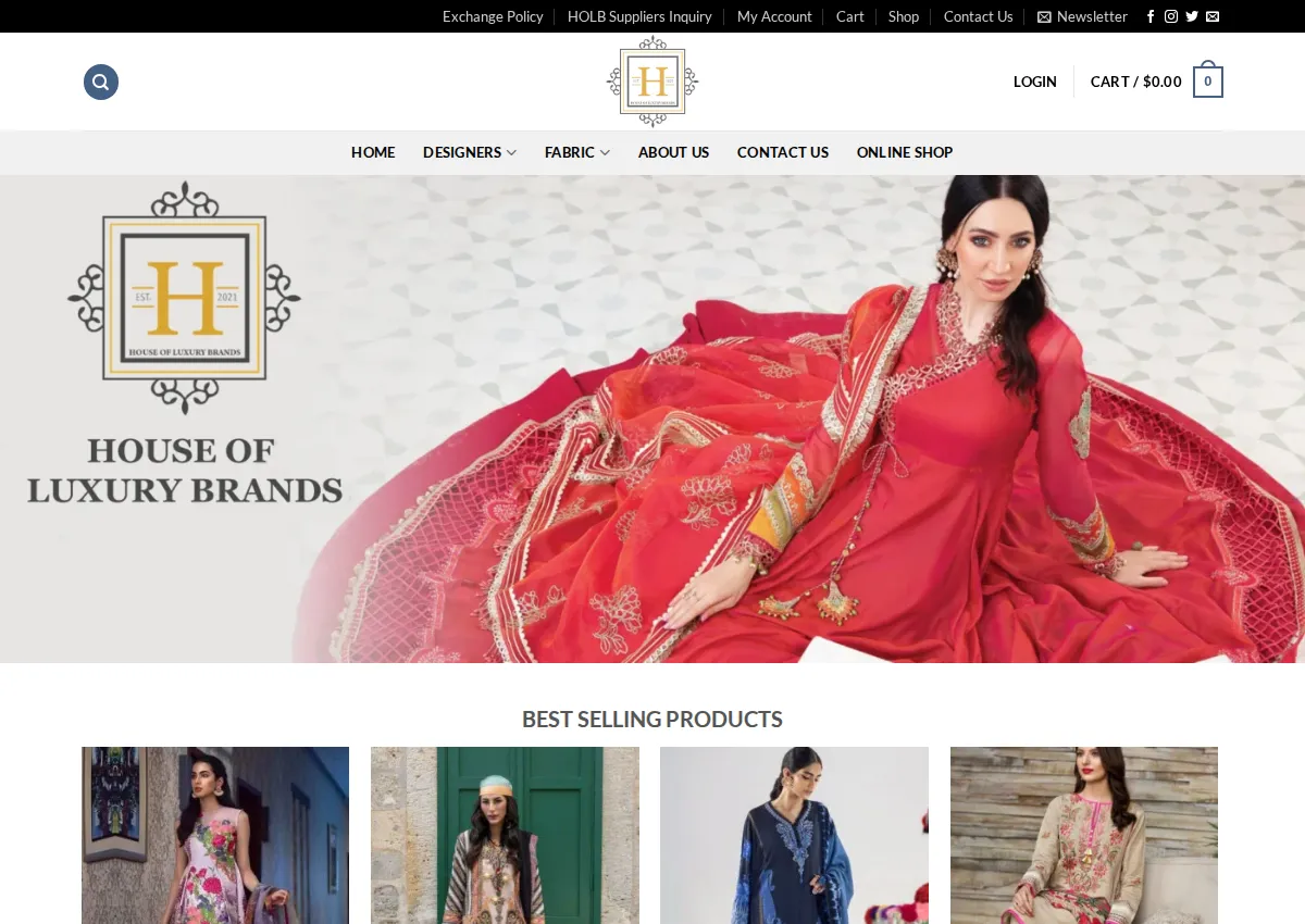 Store homepage