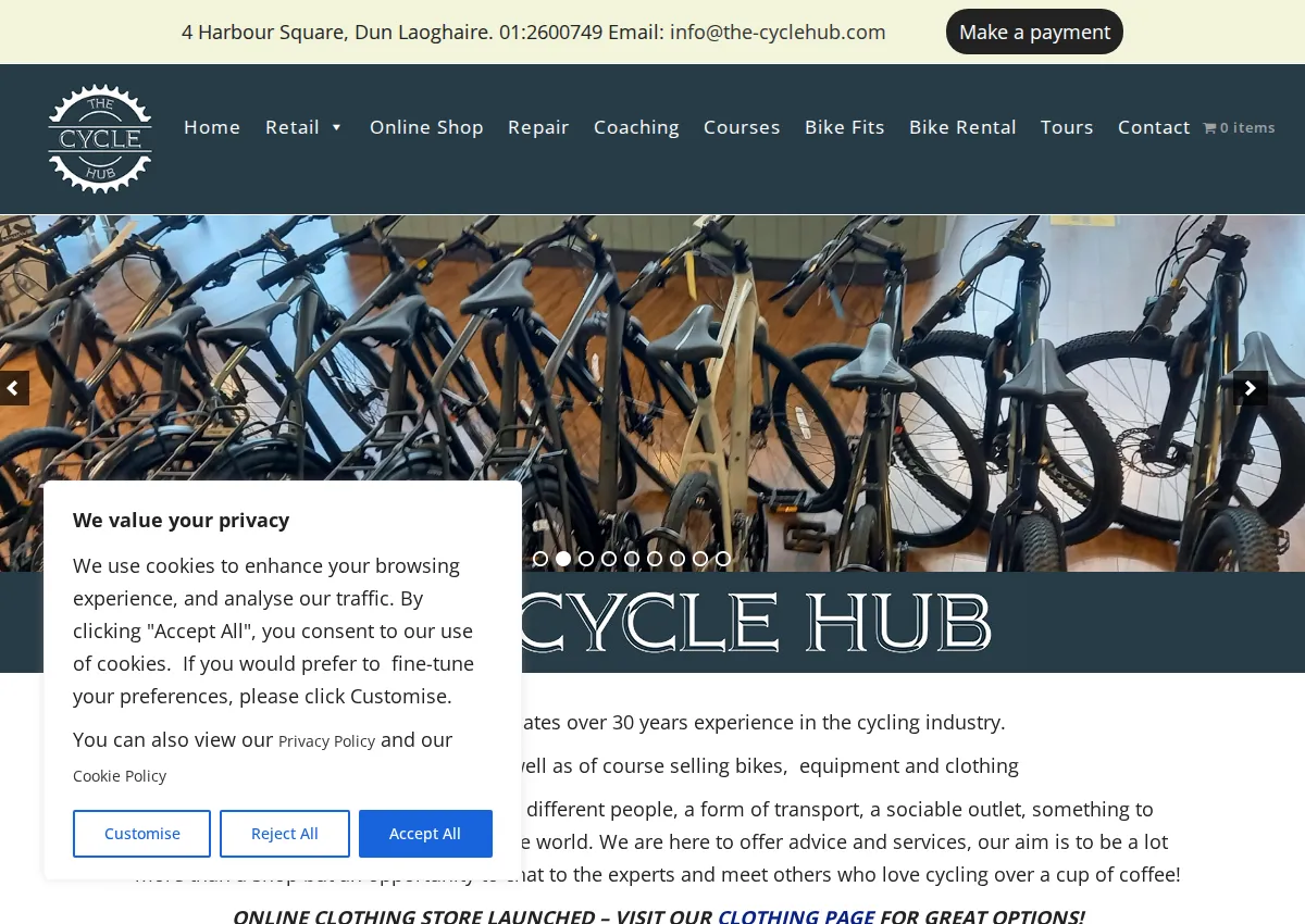 Store homepage